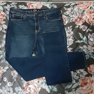 Dark blue denim jeans